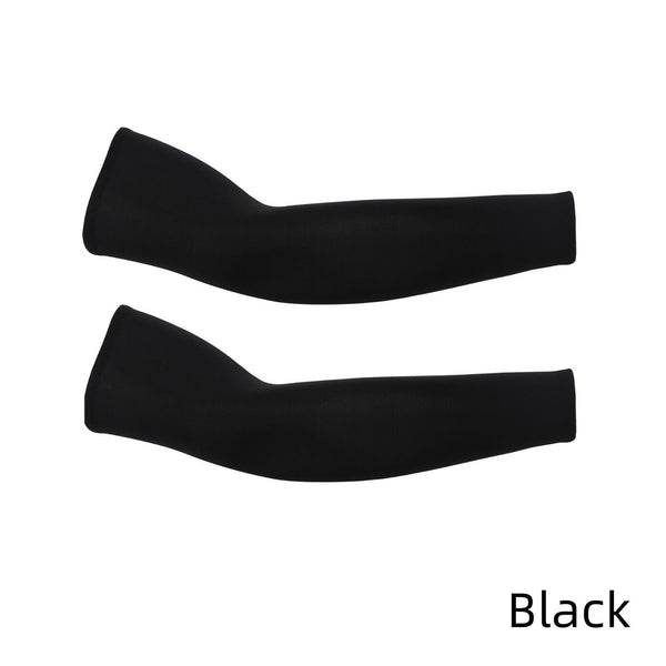 Black Cooling Sport Arm Stretch Sleeves Sun UV Protection Covers Cycling Golf Unisex - Lets Party