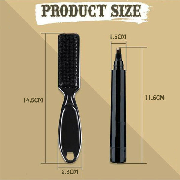 Hair Beard Filler Pen With Beard Brush Beard Camouflage Hair Grower Beard Fr Men - Lets Party