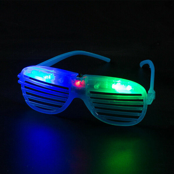 30pcs LED Glasses Flashing RockStar Shutter Shades Sunglasses Glow in the dark - Lets Party