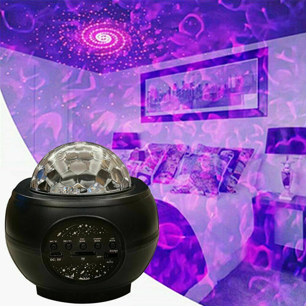 Galaxy Starry Night Lamp LED Star Projector Night Light Ocean Wave Projector KC - Lets Party