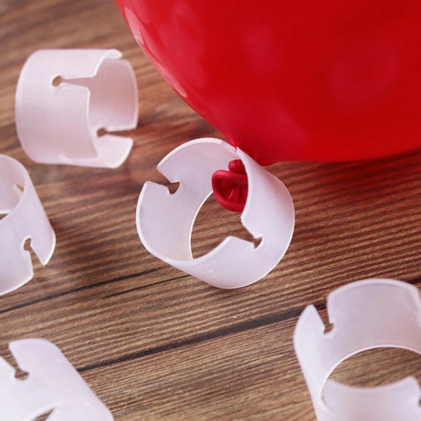 50/100 pcs Balloon Clip Ties Arch Garland Connector Ring Buckle Wedding Birthday - Lets Party