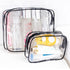 4Pcs PVC Toiletry Bag Clear Transparent Plastic Travel Cosmetic Make Up Zipper A
