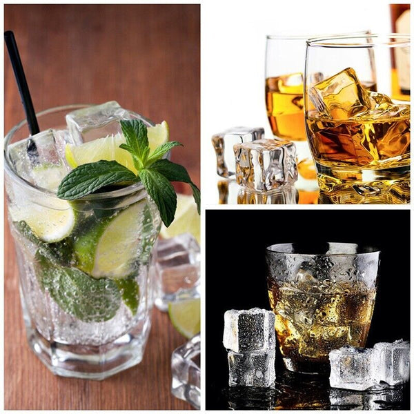 50-200x Fake Acrylic Ice Cube Artificial Wedding Party Photography Display Clear