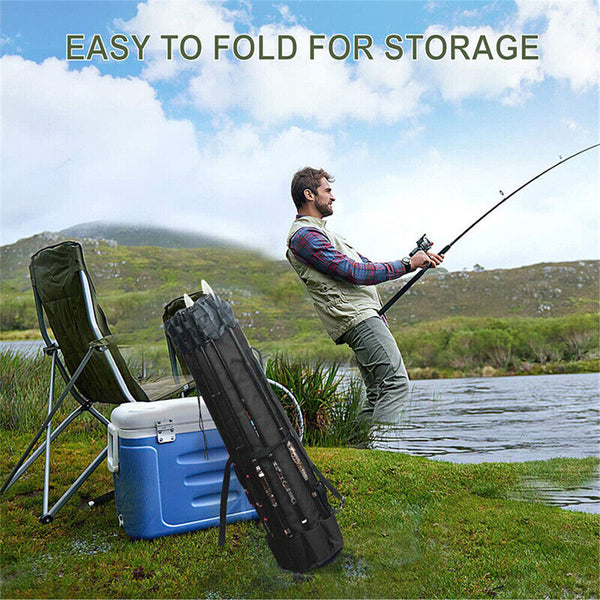 Fishing Bag Fishing Rod Bag Reel Case Carrier Holder Fishing Pole Storage AU