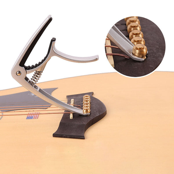 2x Alloy Guitar Capo Quick Change Release Trigger Clamp for Guitar Ukulele Bass