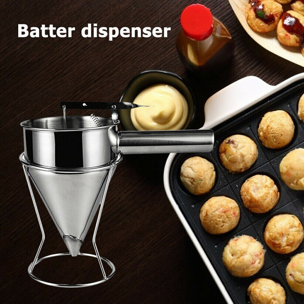 Stainless Steel Donut Cupcake Waffle Batter Funnel Pancake Dispenser Baking Tool - Lets Party