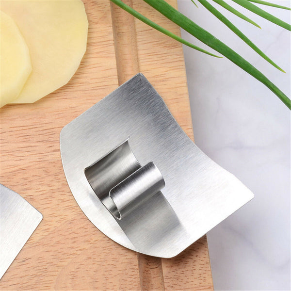 1/2PCS Kitchen Tool Slice Knife Finger Protector Safe Stainless Steel Hand Guard