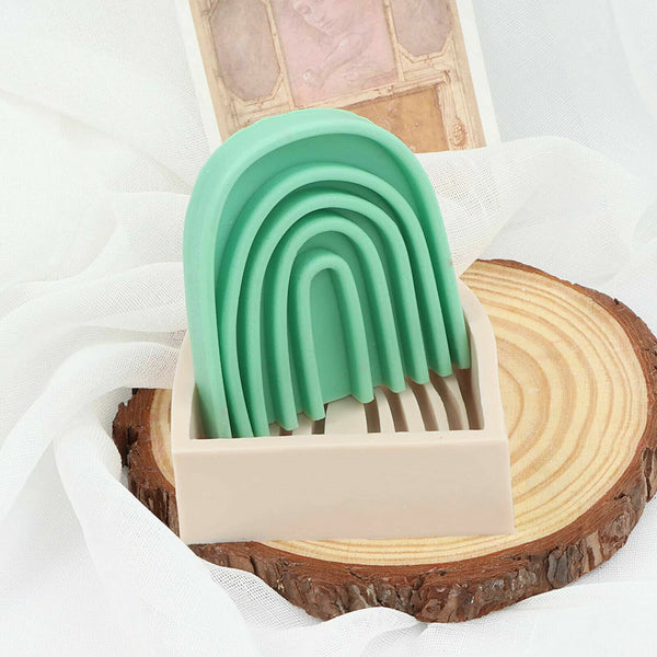 3D Rainbow U Bridge Candle Silicone Mold DIY Striped Making Craft Mould Decor AU