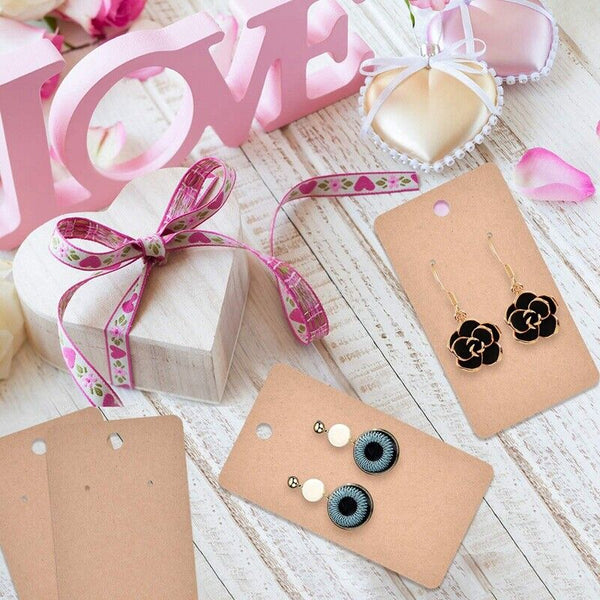 200PCS Earring Cards Jewellery Cardboard Paper Jewelry Display Holders 9x5cm