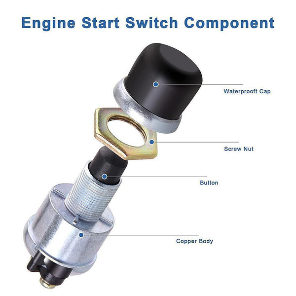 2x 12V Car Heavy Duty Switch Push Button Ignition Track Engine Start Starter AU