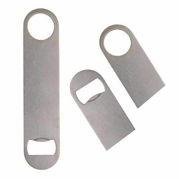 Stainless Steel Speed Bottle Opener Bartender Flat Bar Blade Cap Can Beer Drink