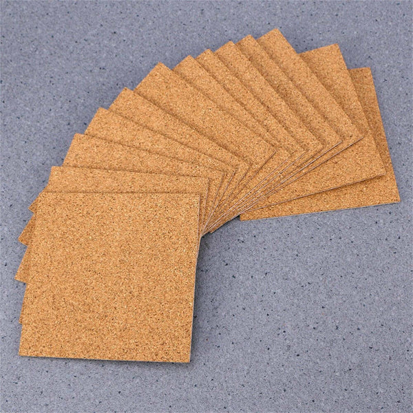 80 PCS Adhesive Self-adhesive Cork Backing Sheets for DIY Crafts Coasters Tiles