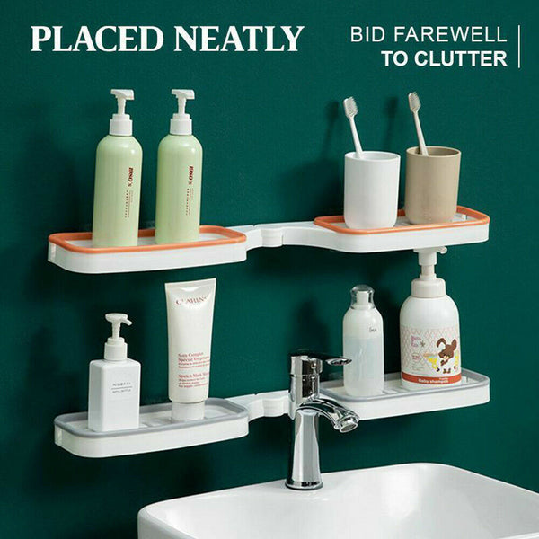 Bathroom Shower Caddy Shelf Corner Bath Storage Holder Rack Organizer Punch-free