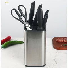 Universal Steel Knife Block Knives Holder Storage Rack Kitchen Stand Tool Gadget