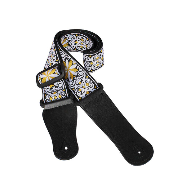 Adjustable Guitar Strap Embroidery Thickening Electric Acoustic Guitar Bass Belt