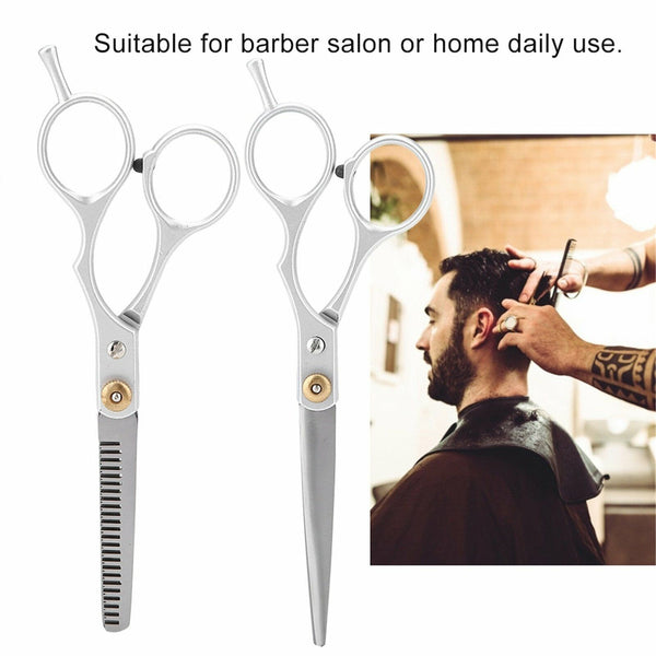 2 PCS 6'' Barber Shears Hair Cutting Thinning Scissors Professional Salon Set AU