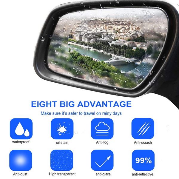 Car Side Truck Rearview Mirror Protector Film Waterproof Anti-Fog Rain-Proof AU