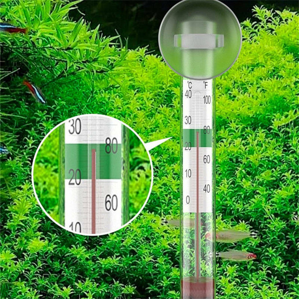 2pcs Floating Aquarium Vertical Thermometer Fish Tank Glass Temperature Meter AU