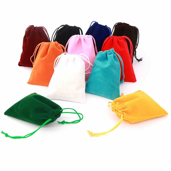 UP 100X Velvet Pouch Drawstring Bags Wedding Favour Gift Party Jewellery Packing