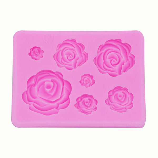 Rose Flower Silicone Mould Clay Soap Fondant Sugarcraft Mold Cake Decorating DIY