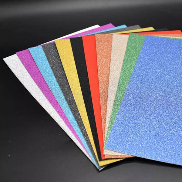 UP 50pcs 250gsm A4 Glitter Cardstock Paper Invitations Scrapbooking Art Craft