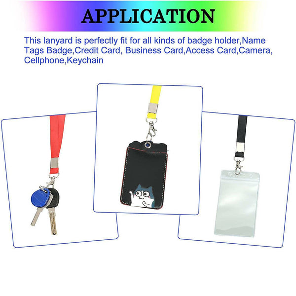 20pcs Lanyard Name Tag ID Badge Card Key Holder Clip Ring Case Pocket Neck Strap
