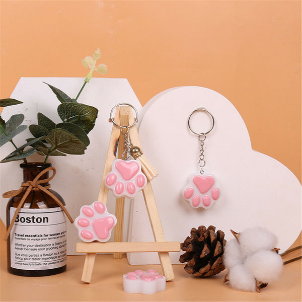 Silicone Keychain Jewelry Tag DIY Epoxy Mould Cat Paw Mold Resin Casting Mold