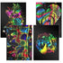 30 Sheets Scratch Paper Creative Art Rainbow Paper Sketch Book+Bamboo Pen Rulers