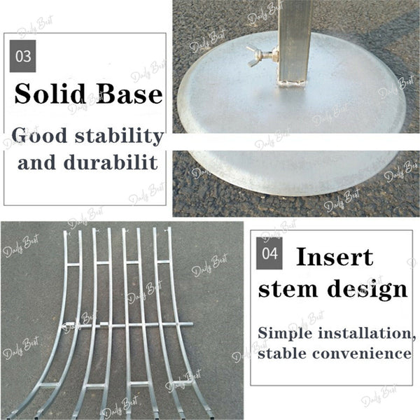 Round Ajustable Canopy  Arbour Round Iron Backdrop Stand Curtain Drape Wedding