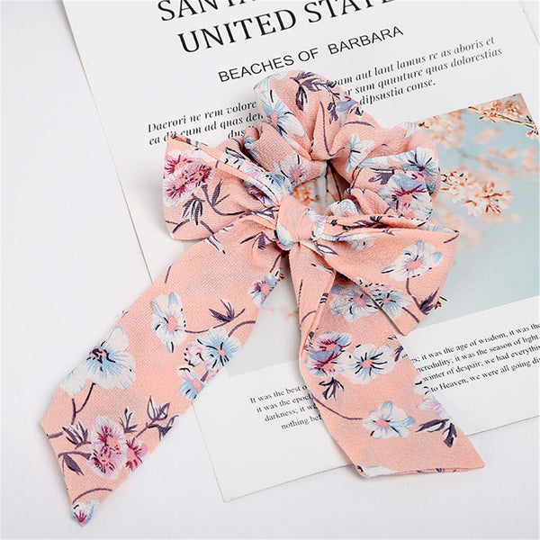 5x Hair Band Scarf Bow Floral Tie Rope Elastic Scrunchies Women Girl Accessories