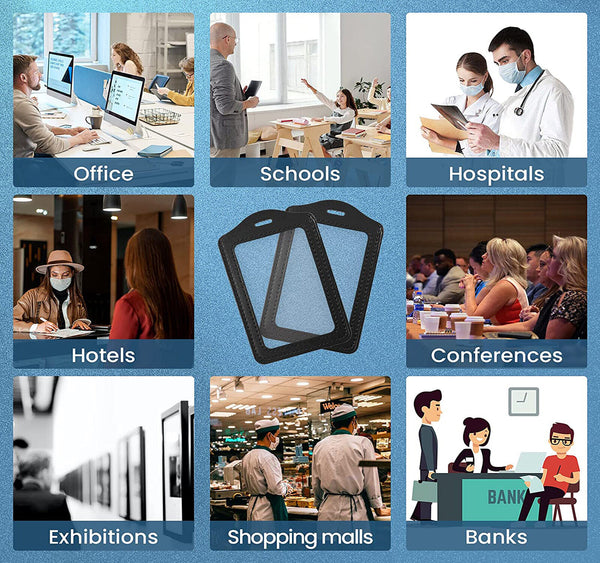 2 Sets Retractable Lanyard ID Badge Opal Card Holder Business Security Pass AU