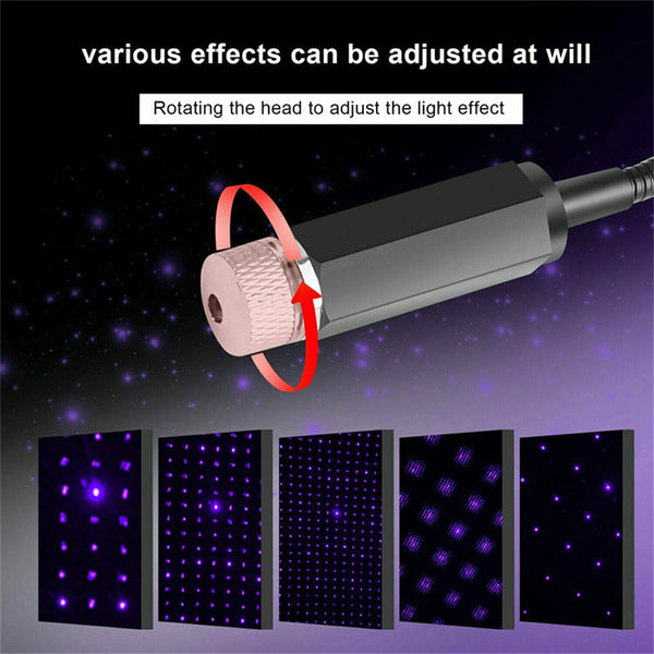 Car USB Star Ceiling Light Sky Projection Lamp Romantic Atmosphere Night Lights
