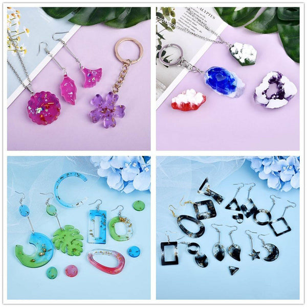 115/128PCS Resin Casting Molds Silicone Mold DIY Jewelry Pendant Making Craft AU