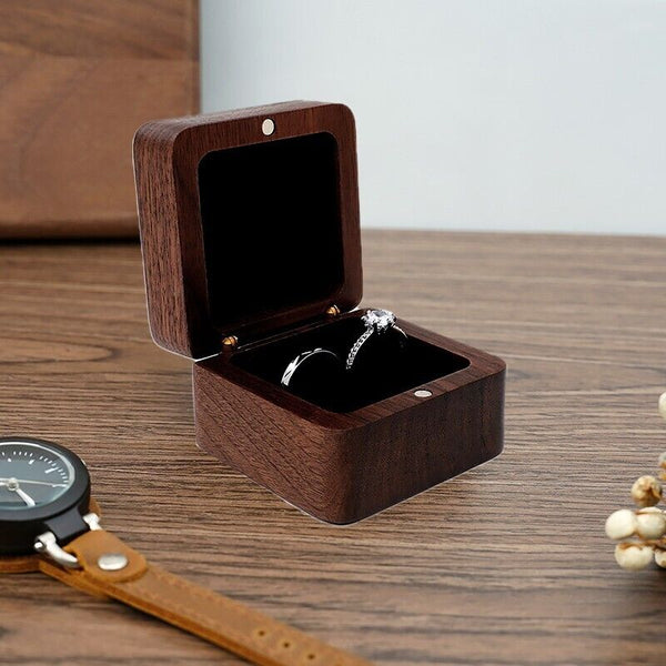 Ring Storage Box Wooden Box Jewelry Display Proposal Engagement Wedding Ceremony