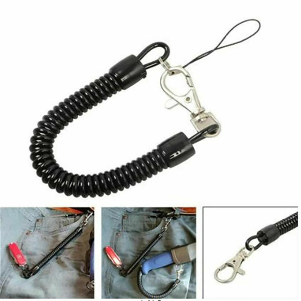 UP 20X Elastic Phone Elastic Spiral Spring Coil Strap Rope Lanyard Key Chain AU - Lets Party