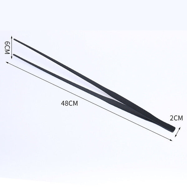 48CM Aquarium Fish Tank Stainless Tweezers Curve Straight Extra Long Tongs Plant