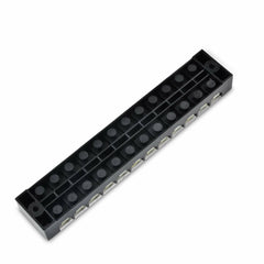 10X 15A 12 Positions Double Rows Covered Barrier Screw Terminal Block Strip Wire