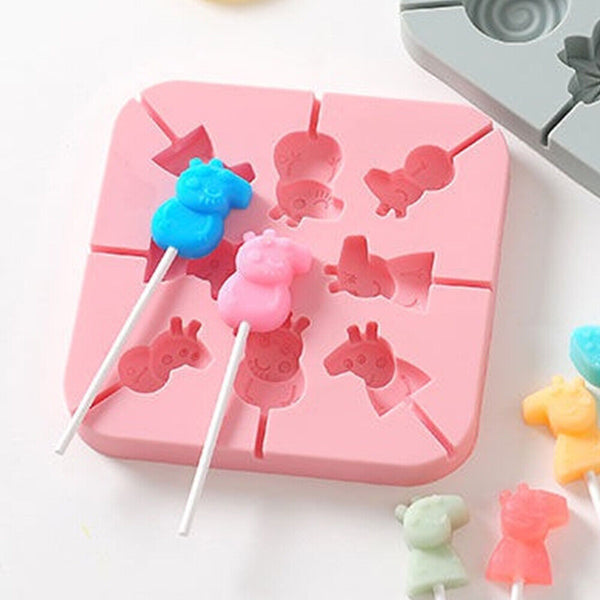 3D Mold Cookie Moulds Baking Jelly Chocolate Silicone Candy Lollipop Mold