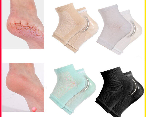 Silicone Gel Heel Socks Cracked Foot Skin Care Protector Sleeve Relief