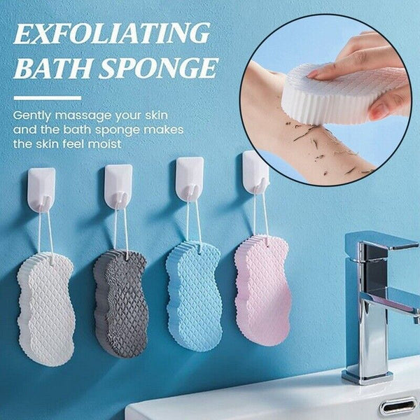 2x Ultra Soft Shower Sponge Super Soft Exfoliating Bath Sponge Bath Body AU NEW