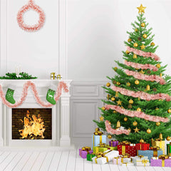 1/2/5PCS Christmas Rose Gold Tinsel Garland Xmas Party Tree Home Decor Ornaments