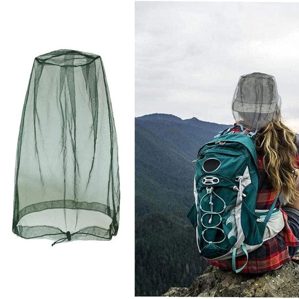 2PCS Mosquito Fly Head Net Outdoor Fishing Insect Mesh Hat Bug Mozzie Protector