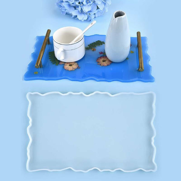 Large Safe Silicone Tray Artist Mold Irregular Coaster Resin DIY HOT Tray Mould