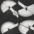 180 Degree Stainless Steel Protractor Angle Finder Goniometer Metal Angle Ruler