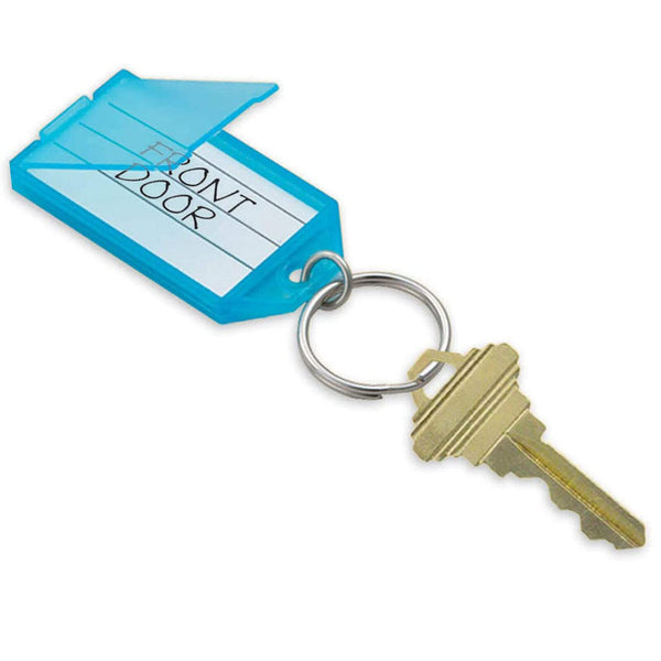 8X Key Tags With Holder Rack Keys Rings Hook Storage Label Wall Mount Organiser