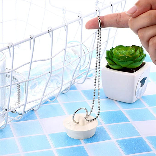 2X Multi Fit Plug Bath Sink 50mm and 40 mm Basin Easy Squeeze Lift Combined Pack