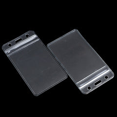 200x Clear Plastic ID Card Holder Pouch Lanyard Work BADGE With Ziplock Quantity