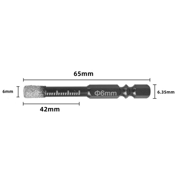 5Pcs Dry Diamond Core Drill Bit 6mm HoleSaw Cut Marble Tile Porcelain Granite AU