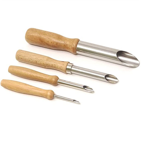 4PCS Ceramic Pottery Clay Punch Hole Cutter Sculpting Modeling Carving Tools NEW