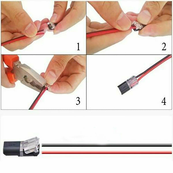 Double-Wire Plug-in Connector with Locking Buckle Easy Safe Splicing